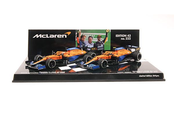 MINICHAMPS 1/43scale McLaren F1 Team MCL35M Ricardo / Norris Italy GP 2021 1-2 Finish 2pcs set  [No.532210304]