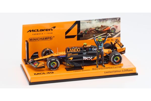 MINICHAMPS 1/43scale McLaren F1 Team MCL39 Lando Norris Abu Dhabi GP 2025 World Champion  [No.537256604]