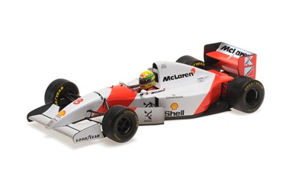 MINICHAMPS 1/18scale McLaren Ford MP4/8 Ayrton Senna European GP 1993 Winner with Flag/Weathering  [No.540933818]