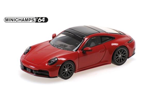 MINICHAMPS 1/64 ポルシェ 911 (992.2) カレラ 2025 カーマインレッド  [No.640064025]