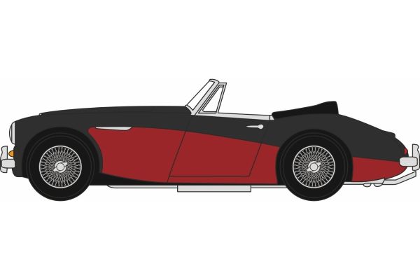 OXFORD 1/76 オースチン ヒーリー 3000 ブラック/バーガンディ  [No.OX76AH3006]