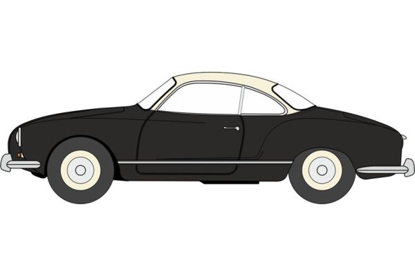 OXFORD 1/76 VW カルマンギア クーペ ブラック/ロータスホワイト  [No.OX76KG002]