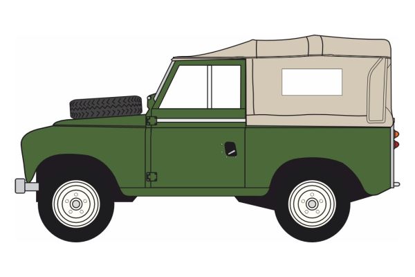 OXFORD 1/76 ランドローバー シリーズ II A SWB キャンバス ブロンズグリーン  [No.OX76LR2AS05]