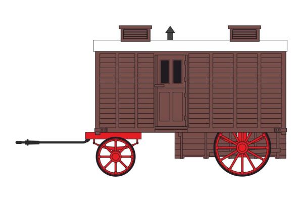 OXFORD 1/76scale Living Wagon Brown  [No.OX76LW005]