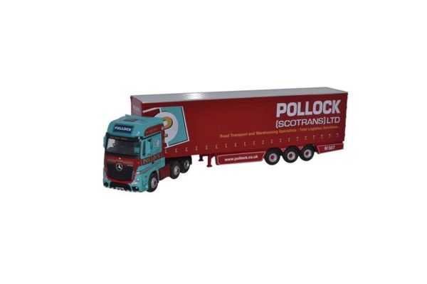 OXFORD 1/76scale Mercedes MP4 GSC Actros Curtainside Pollock  [No.OX76MB002]