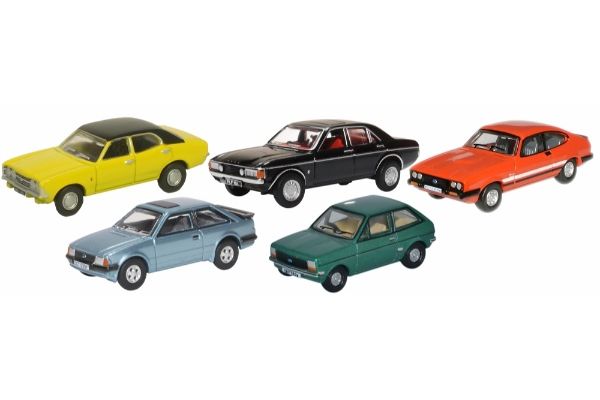 OXFORD 1/76scale Ford 5-Car Set (Cortina/Granada/Capri/Escort/Fiesta)  [No.OX76SET83]