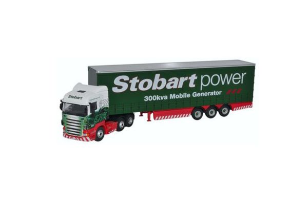 OXFORD 1/76scale Scania high liner Curtainside Stobart Power  [No.OX76SHL02CS]