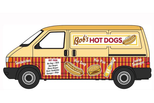 OXFORD 1/76scale VW T4 Van Bobs Hot Dogs  [No.OX76T4007]