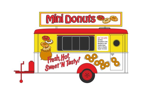 OXFORD 1/76scale Mobile Trailer Mini Donuts  [No.OX76TR019]