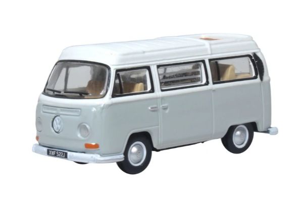 OXFORD 1/76 VW ベイウインドウ キャンピングカー シルバーグレー/ホワイト  [No.OX76VW032]