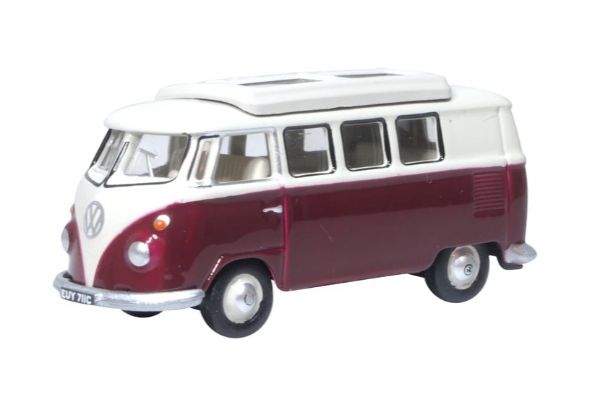 OXFORD 1/76 VW T1 キャンピングカー チタンレッド/ベージュグレー  [No.OX76VWS010]