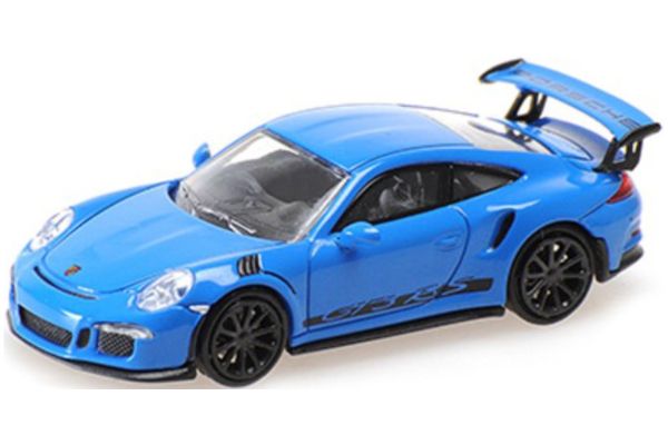 MINICHAMPS 1/87 ポルシェ 911 GT3 RS 2015 ブルー/ストライプ  [No.870063227]