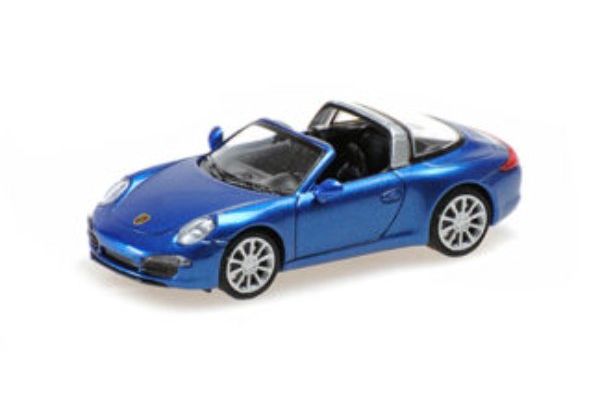 MINICHAMPS 1/87 ポルシェ 911 タルガ 2014 ブルー  [No.870068042]