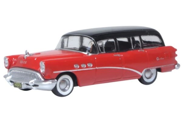 OXFORD 1/87scale 1954 Buick Century Estate Wagon Matador Red/Carlsbad Black  [No.OX87BCE5404]