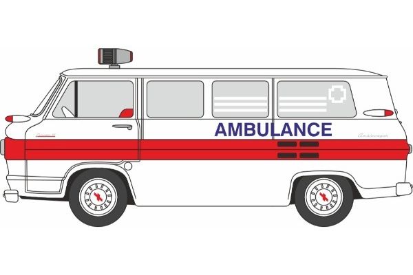 OXFORD 1/87scale 1962 Chevrolet Corvair Greenbrier Ambulance  [No.OX87CG61002]