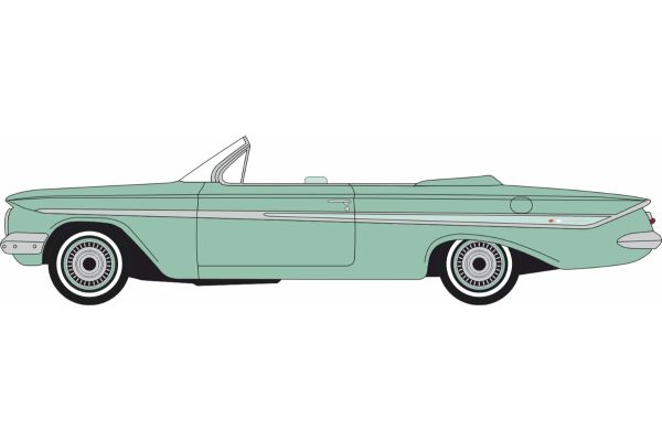 OXFORD 1/87 1961 シボレー インパラ コンバーチブル アーバーグリーン  [No.OX87CI61007]