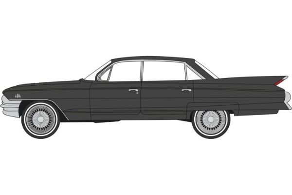 OXFORD 1/87scale Cadillac Sedan De Ville 1961 Ebony  [No.OX87CSD6104]