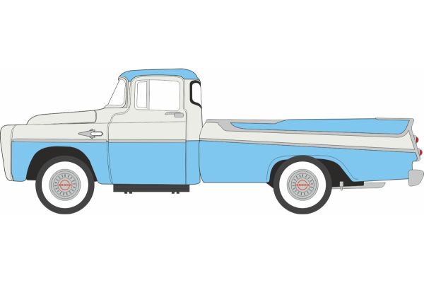 OXFORD 1/87 1957 ダッジ D100 スウェプトサイド ピックアップ アイスブルー/グレイシャーホワイト  [No.OX87DP57005]