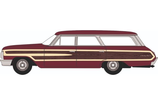 OXFORD 1/87 1964 フォード カントリー ステーションワゴン スクワイア ヴィンテージ バーガンディ  [No.OX87FC64003]