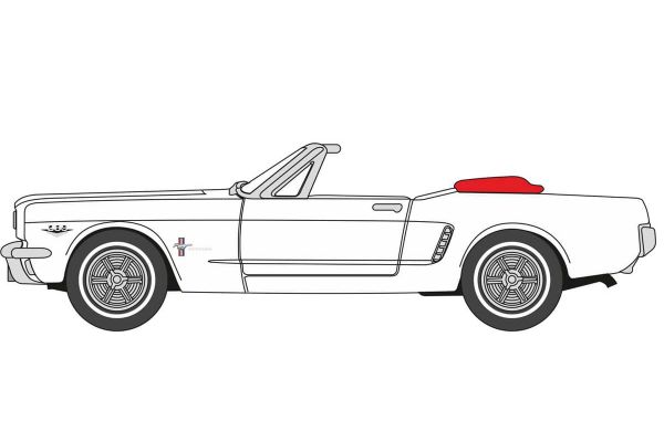 OXFORD 1/87scale Ford Mustang Convertible 1965 Wimbledon White  [No.OX87MU65005]