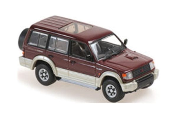 MINICHAMPS 1/43 ミツビシ パジェロ LWB 1991 ダークレッドメタリック  [No.940163470]