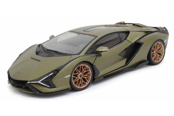 Bburago 1/18 ランボルギーニ シアン FKP 37 マットグリーン  [No.BUR11046MTG]