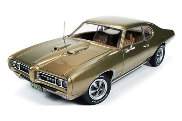 AMERICAN MUSCLE 1/18scale 1969 Pontiac GTO hard top (Hemmings) Antique Gold  [No.AMM1081]