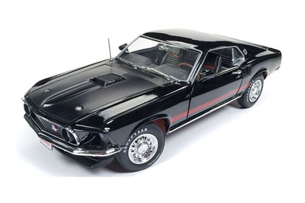 AMERICAN MUSCLE 1/18scale 1969 Ford Mustang Mach 1 (Hemmings Muscle Machines) Raven Black  [No.AMM1139]