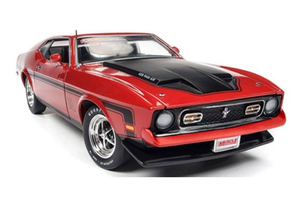 AMERICAN MUSCLE 1/18scale 1971 Ford Mustang Mach 1 (Hemmings Motor News) Code 3 Bright Red  [No.AMM1150]