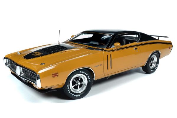 AMERICAN MUSCLE 1/18scale 1971 Dodge Charger R / T (MCACN) EL5 Butterscotch Yellow  [No.AMM1210]