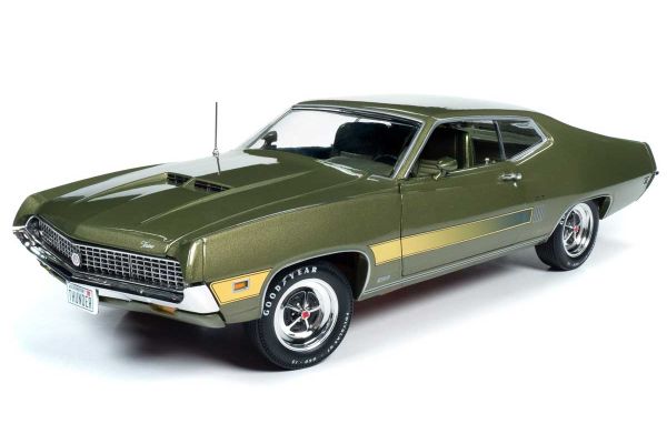 AMERICAN MUSCLE 1/18 1970 フォード トリノ GT (Class of 1970)ミディアムアイビーポリーグリーン AMM1211