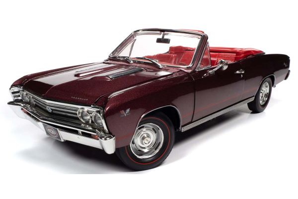 AMERICAN MUSCLE 1/18scale 1967 Chevy Chevelle SS 396 Convertible Madeira Maroon  [No.AMM1244]