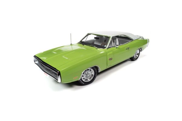 AMERICAN MUSCLE 1/18scale 1970 Dodge Charger R / T Hemmings Muscle Machine Green / White Roof  [No.AMM1249]