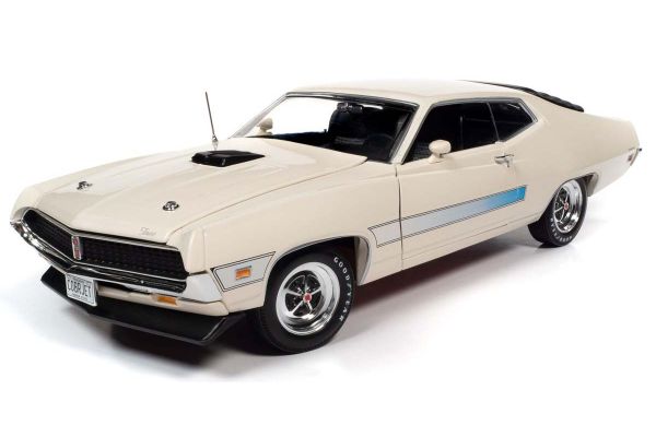 AMERICAN MUSCLE 1/18scale 1971 Ford Torino (Class of 1971) Wimbleton White  [No.AMM1256]