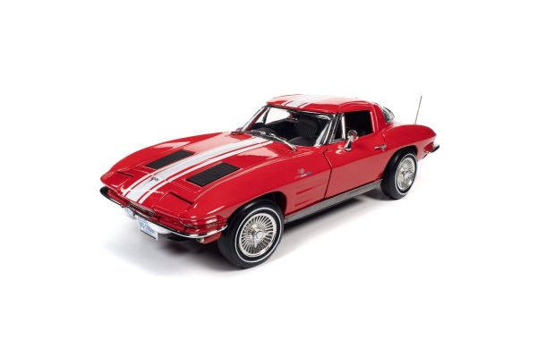 AMERICAN MUSCLE 1/18scale 1963 Chevy Corvette Stingray Z06 Coupe Red  [No.AMM1263]