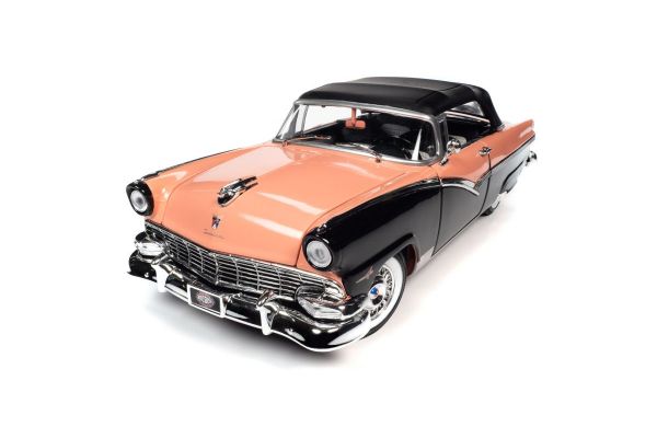 AMERICAN MUSCLE 1/18scale 1956 Ford Fairlane Sunliner (MCACN) Sunset Coral / Black  [No.AMM1270]