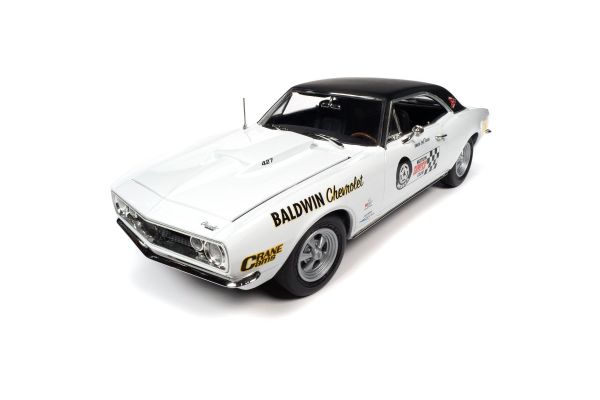 AMERICAN MUSCLE 1/18scale 1967 Chevy Camaro Baldwin Motion Ermine White  [No.AMM1275]