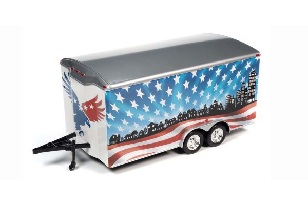 AMERICAN MUSCLE 1/18scale Enclosed Trailer Patriotic Brave & Bold  [No.AMM1300]