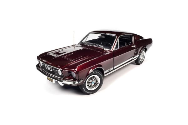 AMERICAN MUSCLE 1/18 1967 フォード マスタング 2 + 2 GT ヴィンテージバーガンディ  [No.AMM1309]