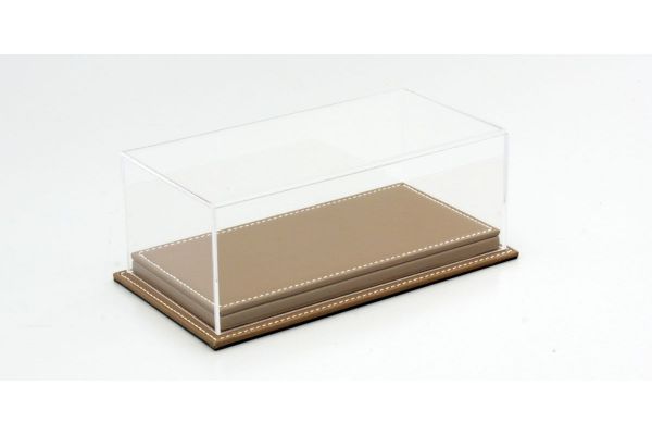 ATLANTIC CASE 1/24scale Mulhouse Raised Leather Base (Thick / Brown) & Acrylic Case  [No.ATL10077]