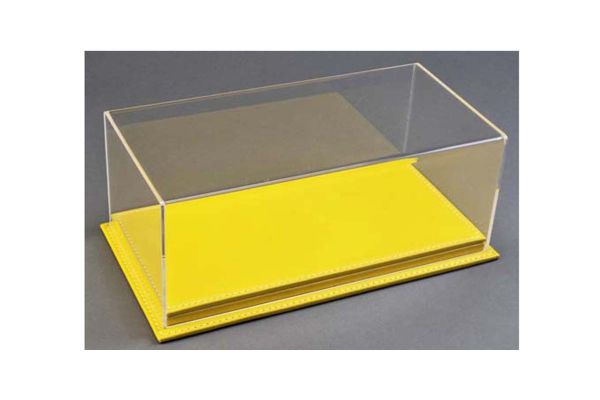 ATLANTIC CASE 1/18scale Mulhouse Raised Leather Base (Thick/Yellow) & Acrylic Case  [No.ATL10111]