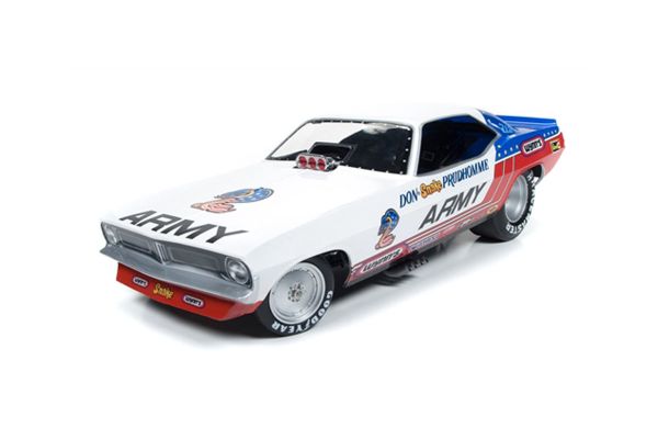 AMERICAN MUSCLE 1/18scale 1973 Plymouth Cuda Don Prudhomme Army  [No.AW1170]