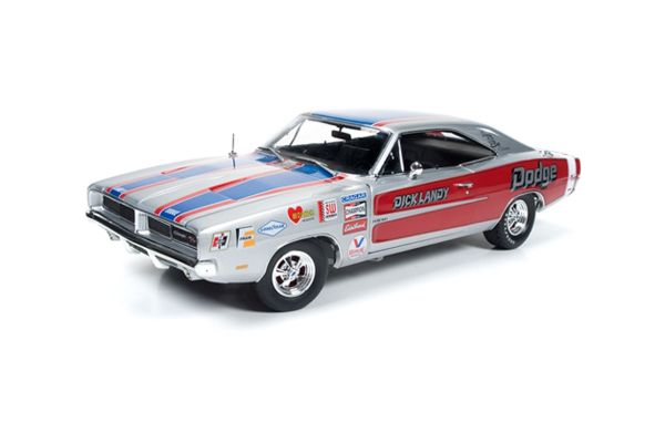 AMERICAN MUSCLE 1/18scale 1969 Dodge Charger R / T (Dick Landy) Silver  [No.AW228]