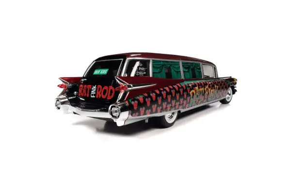 AUTO WORLD 1/18scale 1959 Cadillac Eldorado Hearse Rat Fink Dark