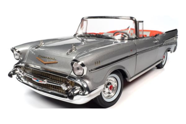 AUTO WORLD 1/18scale 1957 Chevy Bel Air Convertible Inca Silver  [No.AW307]