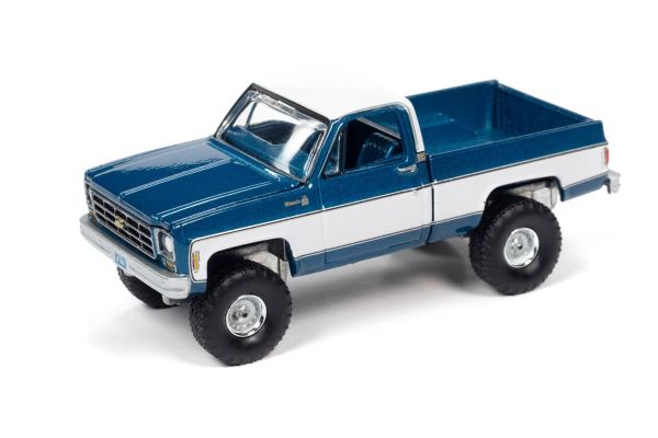 AUTO WORLD 1/64scale 1978 Chevy K10 Silverado Bright Blue / White  [No.AW64262B4BL]