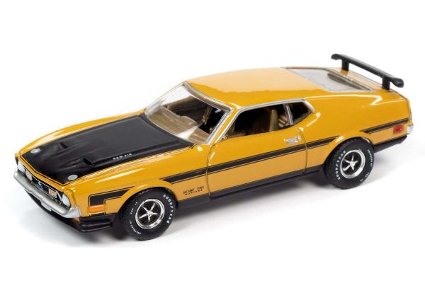 AUTO WORLD 1/64scale 1971 Ford Mustang BOSS 351 Yellow Gold / Black Stripe  [No.AWSP052A]