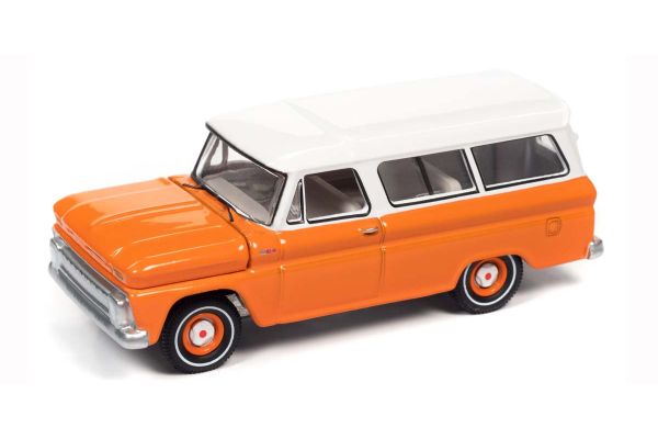 AUTO WORLD 1/64scale 1965 Chevy Suburban Orange / White Roof  [No.AWSP060B]