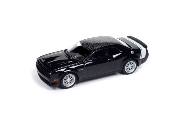 AUTO WORLD 1/64scale 2023 Dodge Challenger Hellcat Gloss Black/White  [No.AWSP153A]