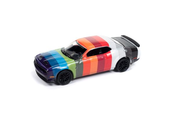 AUTO WORLD 1/64scale 2023 Dodge Challenger Hellcat Factory 14 Color Swatch  [No.AWSP153B]